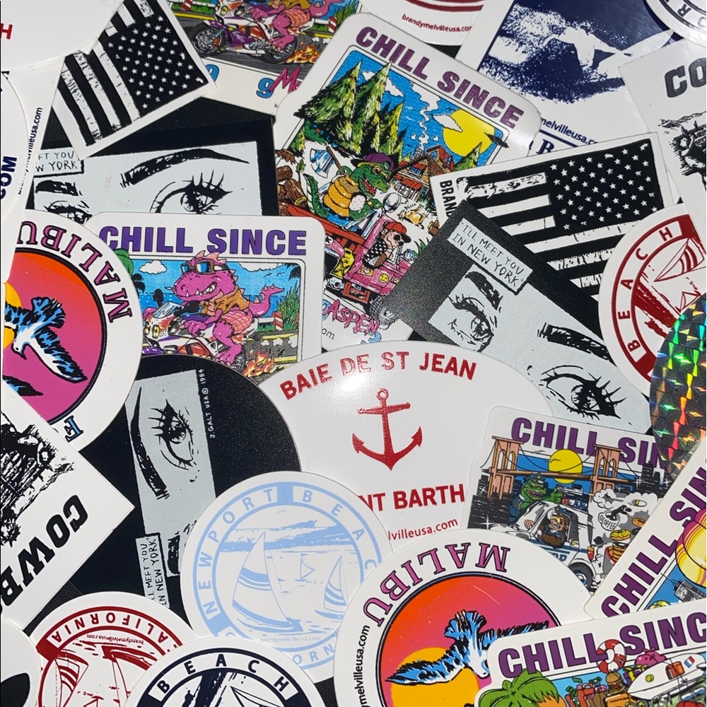 100 Random Brandy Melville Sticker Bundle